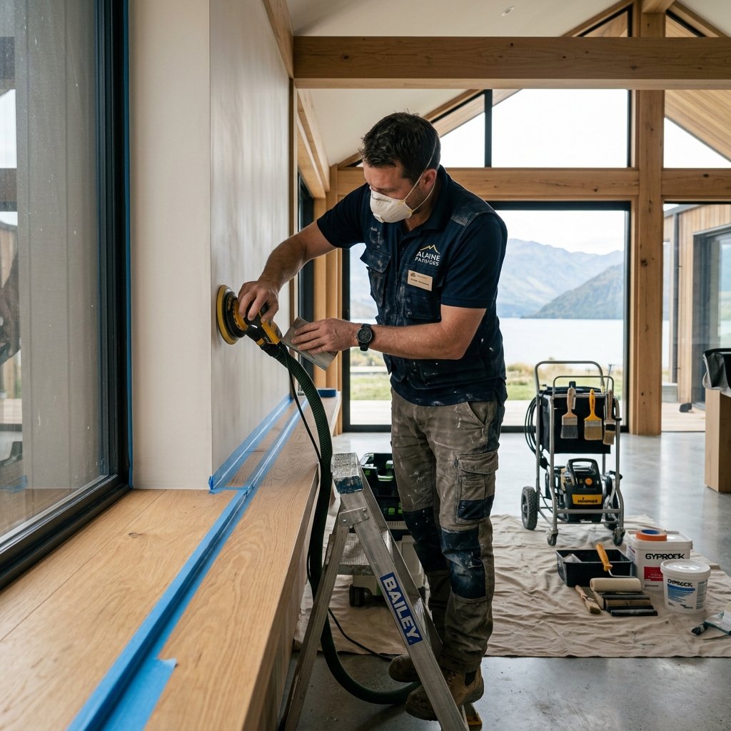 VB Painter Wall Sanding and Plaster Preparation